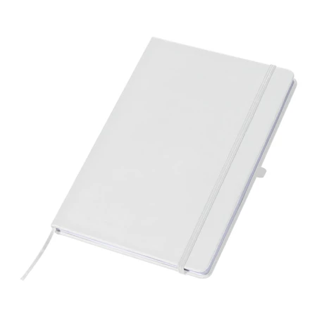 Jegyzetfüzet A/5 gumis, 80 vonalas lap, fehér borító, tolltartó gumigyürűvel