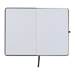 Jegyzetfüzet A/5 gumis, 80 vonalas lap, fekete borító, tolltartó gumigyürűvel