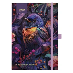 Jegyzetfüzet A/5 vonalas STREET Animals Edition Bird 96 lapos gumis keményfedelű