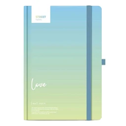 Jegyzetfüzet A/5 vonalas STREET Dictionary Love, 96 lapos gumis keményfedelű