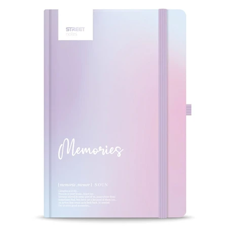 Jegyzetfüzet A/5 vonalas STREET Dictionary Memories, 96 lapos gumis keményfedelű