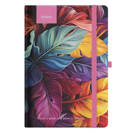 Jegyzetfüzet A/5 vonalas STREET Flowers Petal, 96 lapos gumis keményfedelű