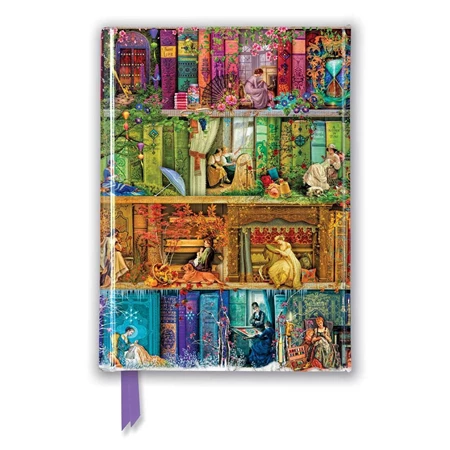 Jegyzetfüzet A/6 vonalas keményfedeles mágneses Stitch in time Bookshelves