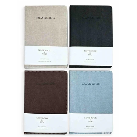 Jegyzetfüzet A/5 Classics 145x210mm puhafedeles, vegyes színek