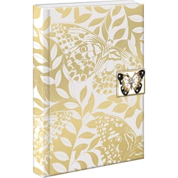 Jegyzetfüzet A/5 Punch Studio mágneses fém pillangó brossal, pillangó mintával