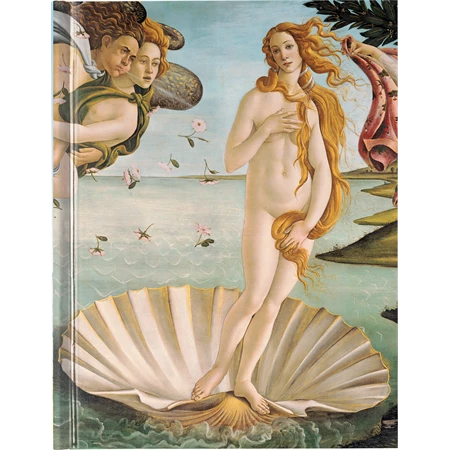 Jegyzetfüzet A/5 sima Botticelli 120 lapos keményfedeles Birth of Venus