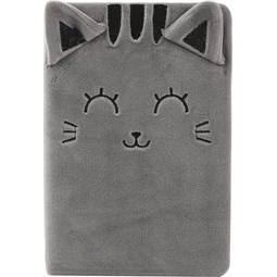 Jegyzetfüzet A/5 sima Pusheen szörmés szürke