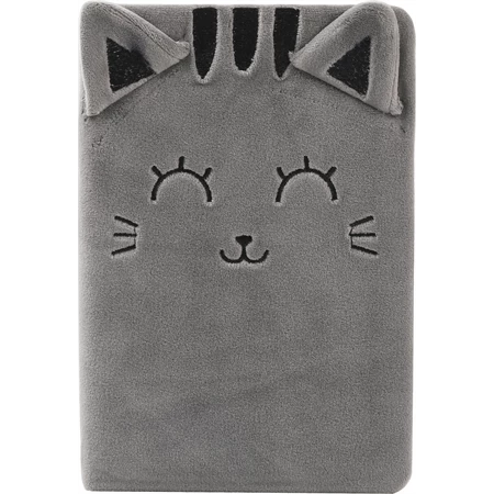Jegyzetfüzet A/5 sima Pusheen szörmés szürke