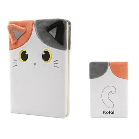 Jegyzetfüzet A/5 sima szőrmés Cat Orange