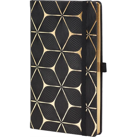 Jegyzetfüzet A/5 vonalas CASTELLI 96 lapos keményfedeles Gold Flower