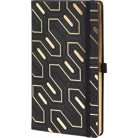 Jegyzetfüzet A/5 vonalas CASTELLI 96 lapos keményfedeles Gold Obelsik