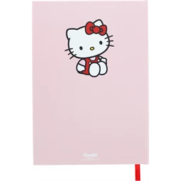Jegyzetfüzet A/5 vonalas  Hello Kitty szörmés szívvel, Pink