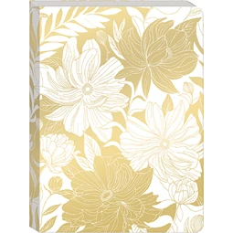 Jegyzetfüzet A/5 vonalas keményfedeles Gold, Golden Botanicals