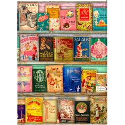 Jegyzetfüzet A/5 vonalas keményfedeles mágneses Cook Book Library