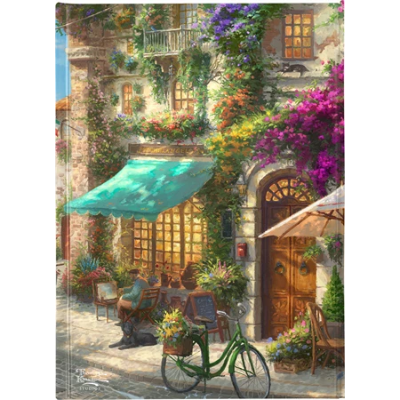 Jegyzetfüzet A/5 vonalas keményfedeles mágneses Italien Cafe