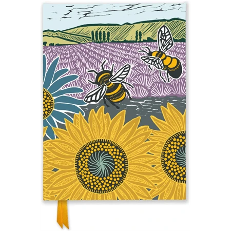 Jegyzetfüzet A/5 vonalas keményfedeles mágneses Sunflower fields