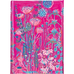 Jegyzetfüzet A/6 vonalas keményfedeles mágneses Pink garden house