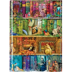 Jegyzetfüzet A/6 vonalas keményfedeles mágneses Stitch in time Bookshelves