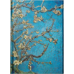 Jegyzetfüzet A/6 vonalas keményfedeles mágneses Van Gogh Almond Blossoms