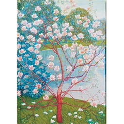 Jegyzetfüzet A/6 vonalas keményfedeles mágneses Wilhem Lizst: Magnolia Trees