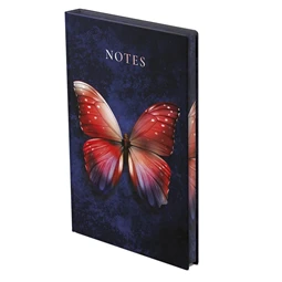 Jegyzetfüzet B/5 TOPTIMER Notes Butterfly Red vonalas 96 lap