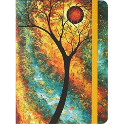 Jegyzetfüzet B/5 vonalas Peter Pauper 160 lapos keményfedeles gumis Dream Forest