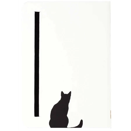 Jegyzetfüzet B/6 vonalas Peter Pauper 120 lapos keményfedeles gumis Curious Cat Journal