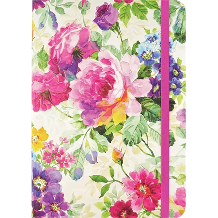 Jegyzetfüzet B/6 vonalas Peter Pauper 120 lapos keményfedeles gumis Peony Garden