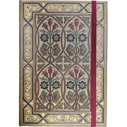 Jegyzetfüzet B/6 vonalas Peter Pauper 160 lapos keményfedeles gumis arany lapszél Art Nouveau