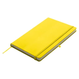 Jegyzetfüzet A/5 gumis, 190 oldalas, sima, sárga