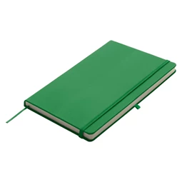 Jegyzetfüzet A/5 gumis, 190 oldalas, sima, zöld