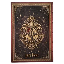 Jegyzetfüzet midi sima Paper Blanks keményfedeles gumis Harry Potter Gryffindor