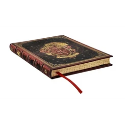 Jegyzetfüzet midi sima Paper Blanks keményfedeles gumis Harry Potter Gryffindor