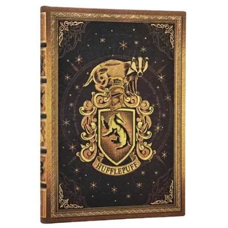 Jegyzetfüzet midi sima Paper Blanks keményfedeles gumis Harry Potter Hufflepuff