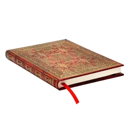 Jegyzetfüzet midi sima Paper Blanks keményfedeles gumis Shakespeare Library War of the Roses