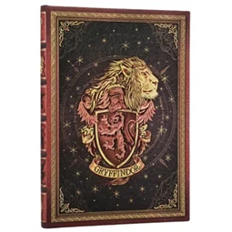 Jegyzetfüzet midi vonalas Paper Blanks keményfedeles gumis Harry Potter Gryffindor