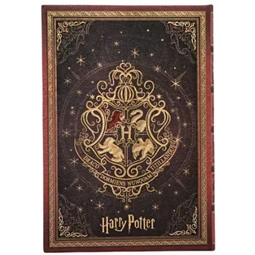 Jegyzetfüzet midi vonalas Paper Blanks keményfedeles gumis Harry Potter Gryffindor