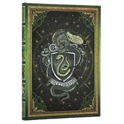 Jegyzetfüzet midi vonalas Paper Blanks keményfedeles gumis Harry Potter Slytherin Journal