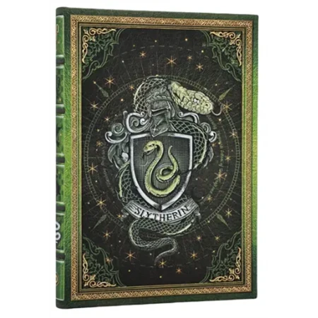 Jegyzetfüzet midi vonalas Paper Blanks keményfedeles gumis Harry Potter Slytherin Journal