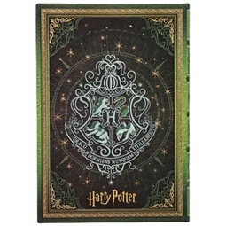 Jegyzetfüzet midi vonalas Paper Blanks keményfedeles gumis Harry Potter Slytherin Journal