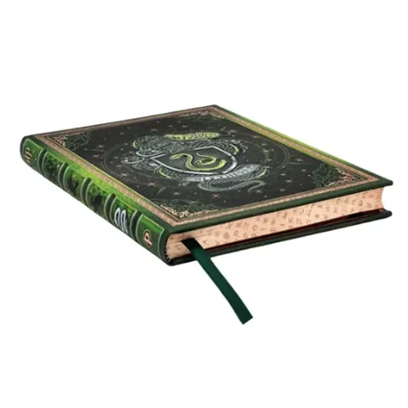 Jegyzetfüzet midi vonalas Paper Blanks keményfedeles gumis Harry Potter Slytherin Journal