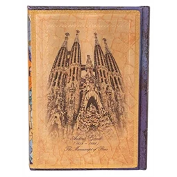 Jegyzetfüzet midi vonalas Paper Blanks keményfedeles mágneses Gaudi, The Manuscript of Reus