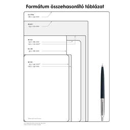 Jegyzetfüzet slim vonalas Paper Blanks keményfedeles gumis Inkblot