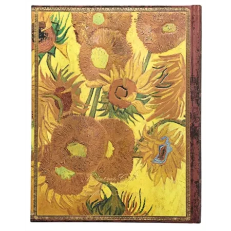 Jegyzetfüzet ultra sima Paper Blanks keményfedeles mágneses Van Gogh, Sunflowers