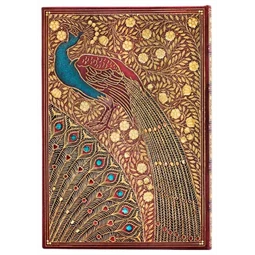 Jegyzetfüzet ultra vonalas Paper Blanks keményfedeles gumis Hafiz Peacocks