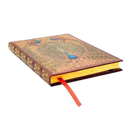 Jegyzetfüzet ultra vonalas Paper Blanks keményfedeles gumis Hafiz Peacocks