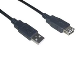 Kábel USB 2.0 hosszabbítókábel 1.8M fekete, prémium (AMAF)