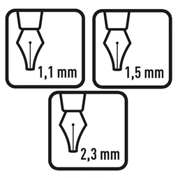 Kalligrafikus szett HERLITZ 5 részes, kalligráfia töltőtoll készlet 3 hegyvastagsággal