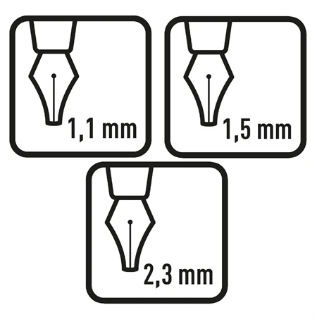 Kalligrafikus szett HERLITZ 5 részes, kalligráfia töltőtoll készlet 3 hegyvastagsággal