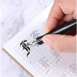 Kalligrafikus szett, SIN, 5db vágott tollhegy, tollszárral